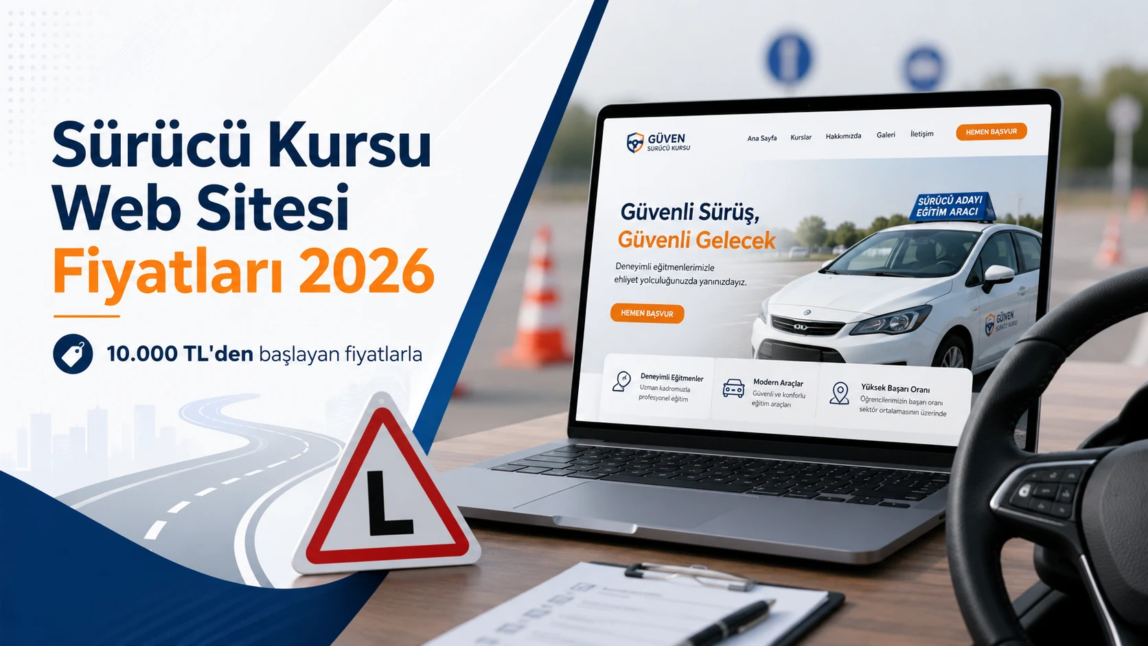 Sürücü Kursu Web Sitesi Fiyatları 2026: Profesyonel Sürücü Kursu Sitesi Ne Kadara Yapılır?